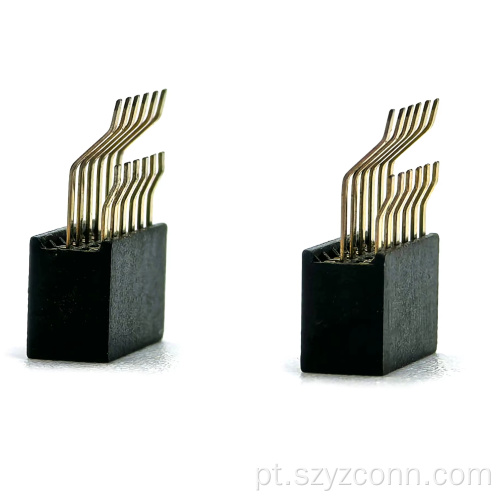 Cabeçote fêmea de 1,27 mm, ângulo reto 12P
